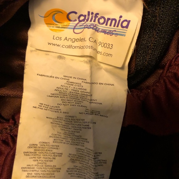 California Costumes Dark Brown Women's Jacket with Buckle Accents Halloween! - Picture 2 of 4